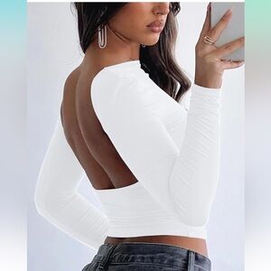Women’s viral backless slim fit top